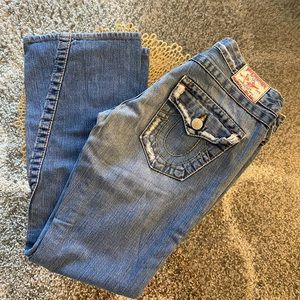 Distressed true religion woman’s jeans